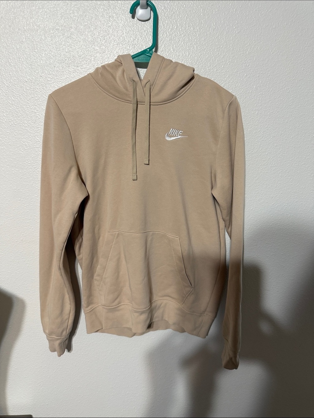 Nike Tan Hoodie with White Swoosh
